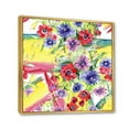 thumbnail image 3 of Designart 'Wildflowers and Vibrant Wild Spring Leaves V' Modern Framed Canvas Wall Art Print, 3 of 5