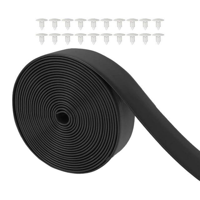 Correas de vinilo Zulema para reparación de sillas de patio 5 cm x 20 pies con 20 remaches Negro
