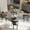 Clear With Grey, variant on POVISON-Hobart - Round Matte Sintered Stone Dining Table