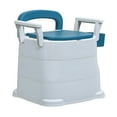 thumbnail image 4 of Tereitr Bedside Commode, Portable Toilet for Adults with Detachable Armrests, 330 LBS Capacity, 17.3" Seat Height, Removable Bucket & Tissue Holder, Potty Chair for Elderly, 4 of 7