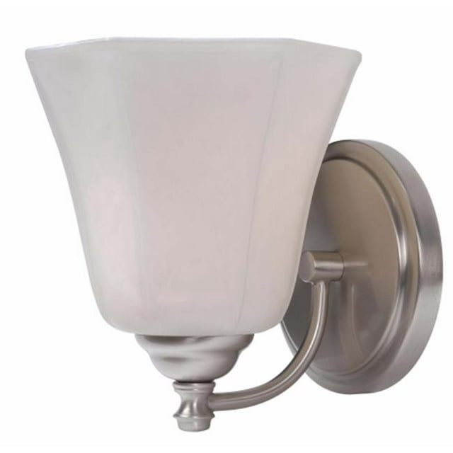 Kenroy Home 93521BS Woodhill 1 Light Sconce, Brushed Steel