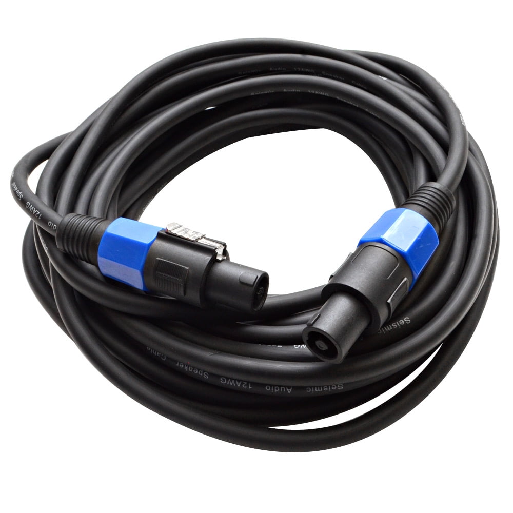 Heavy Duty Pair of 35 Foot 1//4 to 1//4 Pro Audio PA DJ Speaker Cable 14 Gauge FS35/_2Pack Seismic Audio