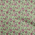 thumbnail image 1 of oneOone Silk Tabby Mint Green Fabric Asian Suzani Sewing Craft Projects Fabric Prints By Yard 42 Inch Wide, 1 of 5