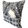 thumbnail image 3 of DecorShore Decorative Throw Pillow Cover Tribal Boho Woven Pillowcase with Tassels Soft Square Pillow Sham Cushion Case for Sofa Couch Bedroom Living Room 18X18 Inch Gray Ivory Peach, 3 of 6