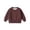 Coffee, variant on Kid's Cotton Oversized Sweatshirt Crewneck Pullover Long Sleeve Lounge Top Solid Color Pullover Sweatshirt for Boys & Girls 0-10Years