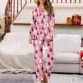 thumbnail image 2 of asdoklhq Plus Size Pajamas for Women Set Women's Christmas Printed Pajama Set for Daily Home Wear with Pocket Multicolor XL, 2 of 8