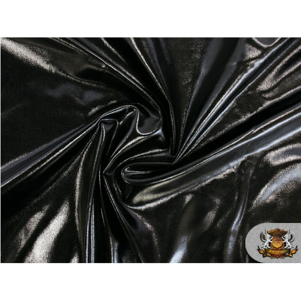 Spandex Metallic BLACK Fabric / 60" Wide / Sold by the Yard Walmart