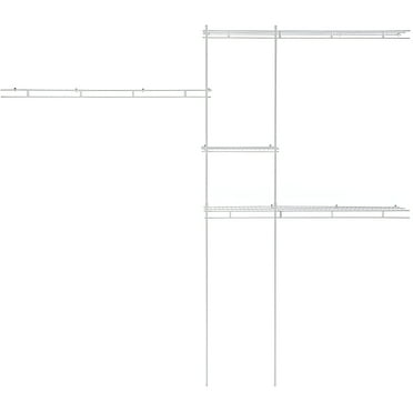 ClosetMaid 1628 Closet Organizer Kit, Steel, White, Vinyl-Coated