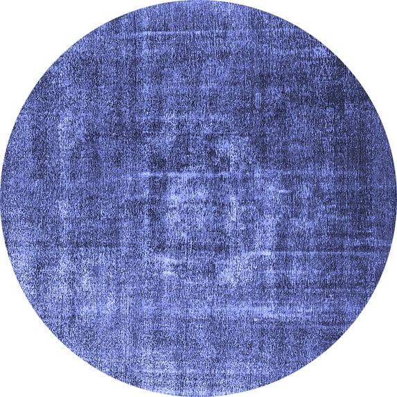 Ahgly Company Indoor Round Oriental Blue Industrial Area Rugs, 6' Round