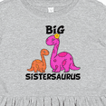 thumbnail image 4 of Inktastic Big Sistersaurus with Cute Sibling Dinosaurs Girls Toddler Dress, 4 of 5