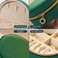 thumbnail image 7 of Jubipavy Jewelry Case For Women Girls Jewellery Box Zipper Bag Velvet Jewellery Box Jewelry Organizer, 7 of 7