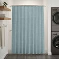 thumbnail image 3 of Xipuska Vintage Haze Blue Shower Curtain - Water Repellent Fabric Shower Curtains Washable, Farmhouse Retro Solid Color Linen Texture Decorative Cloth Bathroom Curtains Modern Bath Decor 72"x78", 3 of 6