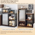 thumbnail image 3 of 6-Tier Adjustable Mini Fridge Stand with Storage Shelf, Heavy Duty Kitchen Rack with 3 Power Outlets & Air Switch, Microwave and Coffee Bar Organizer, 360lbs Capacity for Dorm, Apartment, 3 of 7