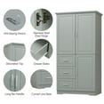 thumbnail image 5 of DEALTOPS Tall Storage Cabinet with Spacious Storage and Adjustable Shelves for Bathroom, Living Room, Gray, 5 of 8