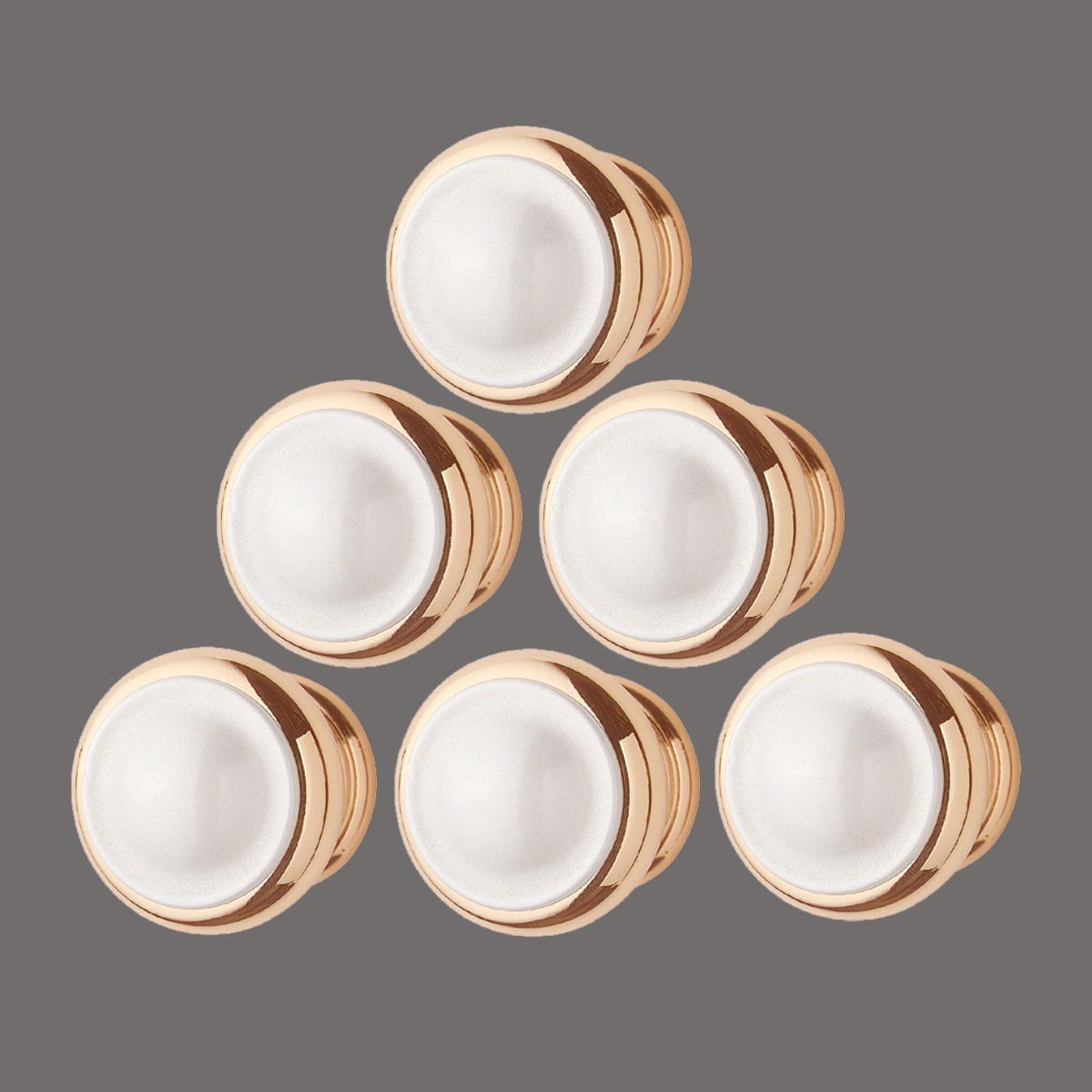 6 Pcs Brass Kitchen Cabinet Knob Pulls Drawer 1.25" Dia Dresser Drawer Handles | Renovators Supply