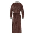 thumbnail image 5 of HBFAGFB Bathrobe Men Fall and Winter Leisure Padded Thickened Long Robe Pajamas Homewear Coffee Size L, 5 of 5