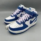 Women's Air Force 1 '07 Mid - Classic White and Military Blue Size 8