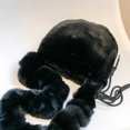 thumbnail image 4 of Bolsa De Cordón De Felpa Bolso Mujer Hombro Mullido Piel Sintética Color Sólido Señoras Ocio Negro, 4 of 8