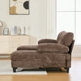 thumbnail image 5 of Leumius U Shaped Sectional Sofa, 103.5" Chenille Fabric Couch with Double Chaise Lounges, U Shaped Couch for Living Room, Brown, 5 of 14