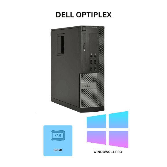 Restored Dell OptiPlex 9010 SSF Desktop Computer Core i5 16GB Ram 512GB SSD Wi-Fi Windows 11 Pro (Refurbished)