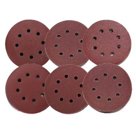 

60pcs 5-inch Hook and Loop Grid Sandpaper 8-Hole Grit Sanding Disc Pads 180 / 240 / 320 / 400 / 600 / 800