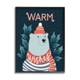 thumbnail image 2 of Stupell Industries Warm Wishes Cozy Polar Bear Seasonal Typography Graphic Art White Framed Art Print Wall Art, Design by Dominika Godette, 2 of 5