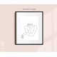thumbnail image 4 of Impresiones artísticas de líneas minimalistas perfectas para paredes y estantes del hogar y la oficina Decoración de pared moderna sin marco de 8x11 pulgadas Diseños en blanco, 4 of 4