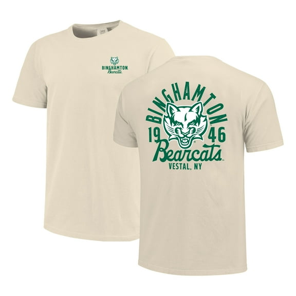 Men's Cream Binghamton Bearcats Comfort Colors Mascot Overlay T-Shirt