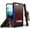Burgundy/Black, variant on Case with Clip for iPhone 8, Burgundy Tri-Shield Cover and Belt Hip Holster [Kickstand + Credit Card Wallet Slot + Strap] for Apple iPhone 8, iPhone 7
