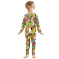 thumbnail image 6 of FORMRS Long Sleeve Top and Pants Pajama Set for Niños 2-Piece Sleepwear, Sizes 18M-8Y, Cartoon Birds Pattern, 6 of 6