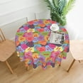 thumbnail image 3 of Colorful Candy Table Cloth,Hearts Love Round Tablecloth 60 Inch Decorative Fabric Table Cover for Dining Table, Buffet Parties, 3 of 6