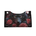 thumbnail image 2 of Fuzoiu Rose Full Moon Black Wolf Print Tissue Box Cover, PU Leather Tissue Holder,Decorative Facial Paper Organizer for Bathroom Living Room Bedroom Countertop Office Desk Car Home, 2 of 7