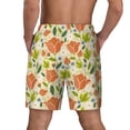 thumbnail image 4 of Uemuo Rose Daisy Pattern Mens Swim Trunks Quick Dry Board Shorts with Mesh Lining, Stretch Beach Shorts Quick Dry No-Chafing Board Shorts-Large, 4 of 9