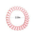 thumbnail image 5 of Amelia Beauty Products 8 Medium Elastic Hair Coils, 2.0in Diameter Thick Spiral Hair Ties, Gentle on Hair, Strong Hold and Minimizes Dents and Creases, Pink, 5 of 10
