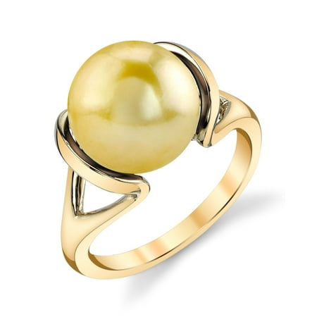 14K Gold Golden South Sea Cultured Pearl Hanna Ring