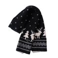 thumbnail image 1 of Wartleves Bufanda cálida de invierno para mujer, bufanda unisex con copos de nieve y renos navideños, bufanda larga de punto cálida para otoño e invierno, 1 of 7