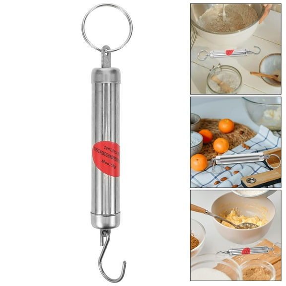 REOFLYUP Heavy Duty Hanging Mechanical Scale Stainless Steel for Weighing Home 1Pack