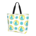 thumbnail image 1 of ZICANCN Ocean Elements Graffiti Tote Bag , Grocery Bags Reusable Shopping Bags with Handles Durable Foldable Washable for Women Men, 1 of 8