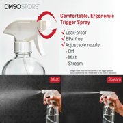 8 oz. Glass Spray Bottles 2 Pack w/ White Trigger Sprayer, Adjustable
