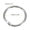 thumbnail image 2 of Shower Curtain Rings, 12 pack Carbon Steel Round Snap Shower Curtain Hooks, 1 Inch Binder Rings (Silver), 2 of 5