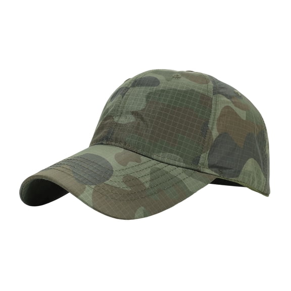 Unisex Camouflage Quick Dry Baseball Cap for Men Women Adjustable Breathable Sun Hat - Lightweight Curved Brim Outdoor Sports Hat for Running Hiking Fishing Camping Travel Army Green