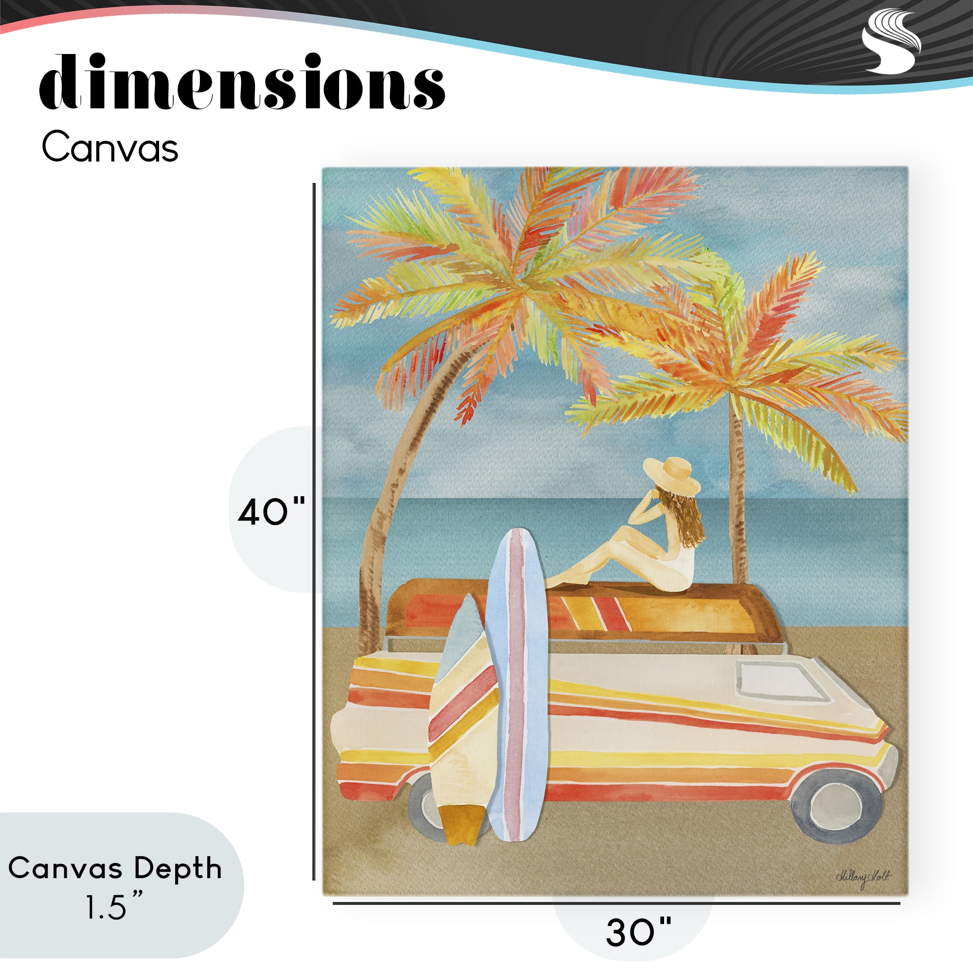 Stupell Industries California Road Trip Canvas Wall Art, design by Hillary Holt