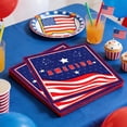 thumbnail image 6 of Yakvarog 4th of July Napkins, 20Pcs Red White Blue Patriotic Theme Dinner Napkins, 6.5" x 6.5" Independence Day Disposable Paper Napkins for Memorial Day 4th of July Party Decorations, 6 of 6