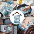 thumbnail image 3 of Blue Ombre 1 Pack Kitchen Towel, Water Absorbent Dish Towel, Modern Geometric Moire Abstract Art Decorative Hand Towels - Quick Drying Cloth for Cooking Baking, 18x28 Inch, 3 of 8