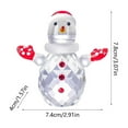 thumbnail image 3 of RuiJiao Clear Glass Crystal Christmas Snowman Ornament for Festive Home Decor and Gift Giving, 3 of 8