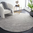 thumbnail image 2 of SAFAVIEH Berber Torvald Abstract Polyester Shag Area Rug, Grey/Ivory, 4'5" x 4'5" Round, 2 of 8
