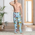 thumbnail image 5 of Vsdgher Building Truck Print Mens Pajama Pants Sleep & Lounge Pants, PJ Bottoms With elastic waistb and Pockets, 5 of 5