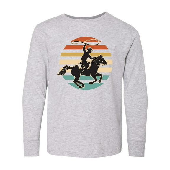 Inktastic Rodeo Team Roping Cowboy Long Sleeve Youth T-Shirt