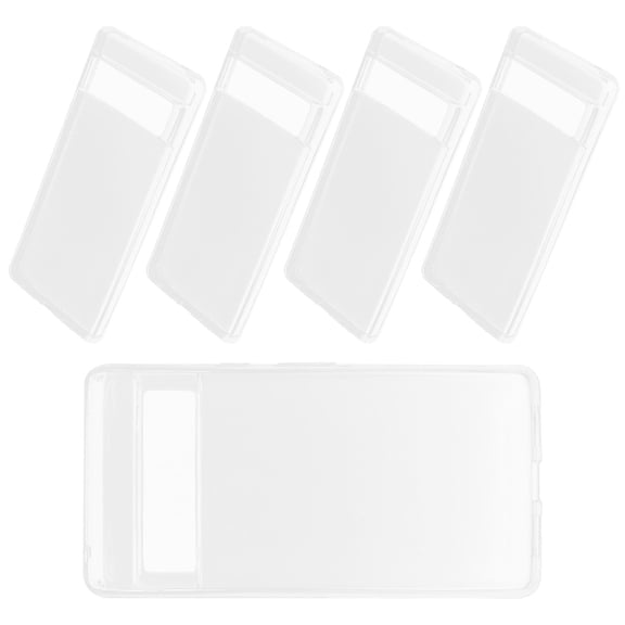 HOOWIFFY 5-Pack Clear Mobile Phone Protective Cases with Precise Button Cutouts and Scratch-Resistant Design
