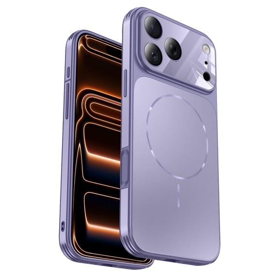 Allytechgroup Magnetic Case for Apple iPhone 15 Pro Max, with Camera Lens Protector [Compatible with Magsafe] Full Body Protective Anti-Scratch Bumper Phone Case Cover for Women Men, Purple